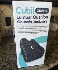 Cubii Cubii Cushii Memory Foam Lumbar Cushion Support, Black