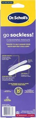 Dr Scholl’s Go Sockless! Cushioning Insoles for Women Men Unisex, 3 Pairs, Trim