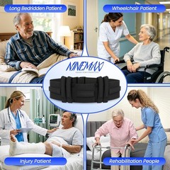 Adjustable Gait Belt for Seniors with 7 Handles for Elderly Physical Therapy