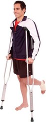 Carex Folding Lightweight Aluminum Crutches Under Arm Grip Padded Cushions OSFM