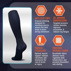 Compression Socks 20~30 mmHg for Men & Women, Travel, Nurses, Sports