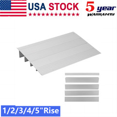 ✨1″/2″/3″/4″/5″ Threshold Ramp 700lbs Wheelchair Ramp Aluminum Non-Slip Ramp Ste