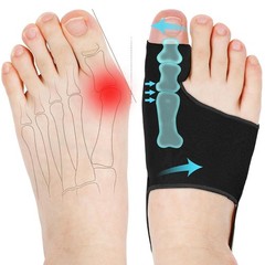WELEQUT 2PCS Bunion Corrector for Women & Men – Toe Alignment Medium, Black