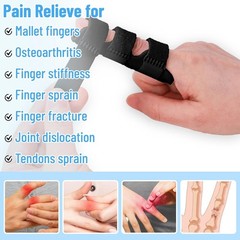 Dr. JK 4-Pack Finger Splint – Adjustable Support for Arthritis & Injury Relief