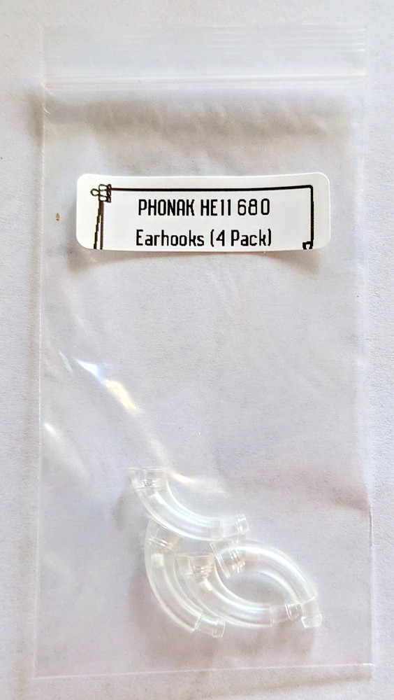 NEW Phonak/Unitron HE11 680 Damped Earhook 4 Pack OEM BTE Hook