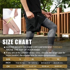 NEENCA Compression Leg Sleeve – Long Knee Sleeve, Ultra-thin Leg Sleeve with Gra