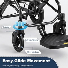 All-terrain Adjustment Backrest Wheelchairs Foldable Wheelchair For Senior 130kg
