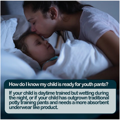 2 PACK Parent’s Choice Ultimate Care Nighttime Underwear Boys, Girls L/XL, 38 Ct