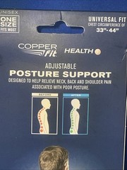 Copper Fit Health + Adjustable Posture Support Unisex Men Women One Size
