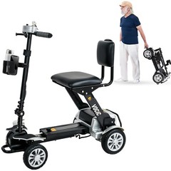 Mobility Scooter for Adults&Seniors,Carbon Fiber,46LBS,4-Wheel Powered Electric