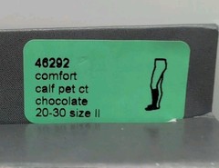 New Mediven Comfort Compression Socks Calf Petite 20-30 Size II Chocolate 46292