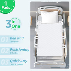 Almohadillas de Incontinencia Lavables con 8 Asas Transferencia 34×52 Pulgadas