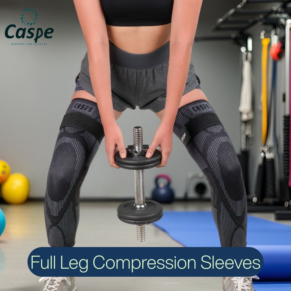 Full Leg Compression Sleeve Knee Support Brace Meniscus Tear Arthritis Pain Gym