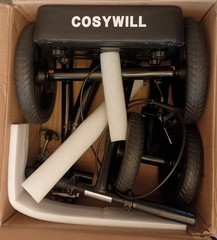 COSYWILL Steerable Knee Scooter Walker HCT 9150 Foldable Black 1927V