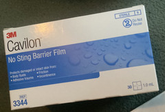 CAVILON 3M NO STING BARRIER FILM. #3344. BOX OF 30. 1.0ml.