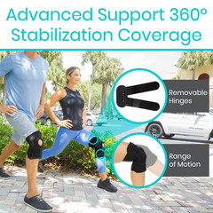 Hinged Knee Brace (2 Pack) – Relieves ACL, MCL, Meniscus Tear – Lightweight, Com