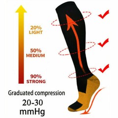 Copper Infused Compression Socks – Support Stockings with Odor Control S-XXL