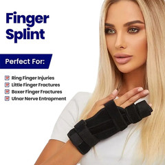 Boxer Finger Splint Adjustable Finger Brace Fracture Broken Finger Support Pinky