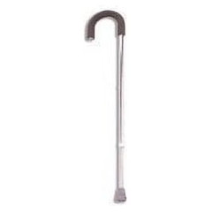 Lumex Cane Round Handle Silver Vinyl Grip Adjustable Height Walking Stick 6220A