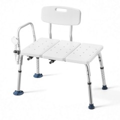 VEVOR Tub Transfer Bench Height Adjustable Shower Chair with Arm Backrest 400lbs