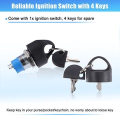 Pack of 1 For Mobility Scooter Ignition Starter On Off Switch Lock w/ 4 Keys