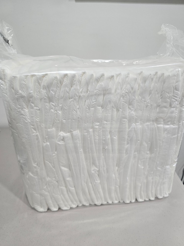 White Basic Disposable Adult Diapers With Tabs – 25 Count