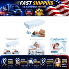 Cervical Pillow for Neck Pain Relief – Ergonomic Memory Foam Pillow