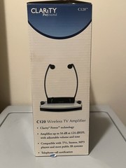 Clarity Professional C120 Wireless TV Amplifier Black Rechargeable