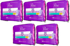 Poise Light Regular Length #3 Light Absorbency Pads, 30 Pads-Pack of 5=150 Pads
