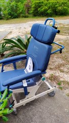 Mobility Transfer Chair BARTON H250 Tilt Flat Recline Positions Safety W/ Extras