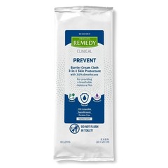Clinical 3-in-1 Barrier Cream Cloth, 8 count (1 Pack), 8 x 8 in Adult Wet