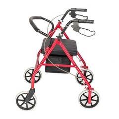 Folding Heavy Duty Extra Wide Bariatric Rollator Rolling Walker with Padded Seat
