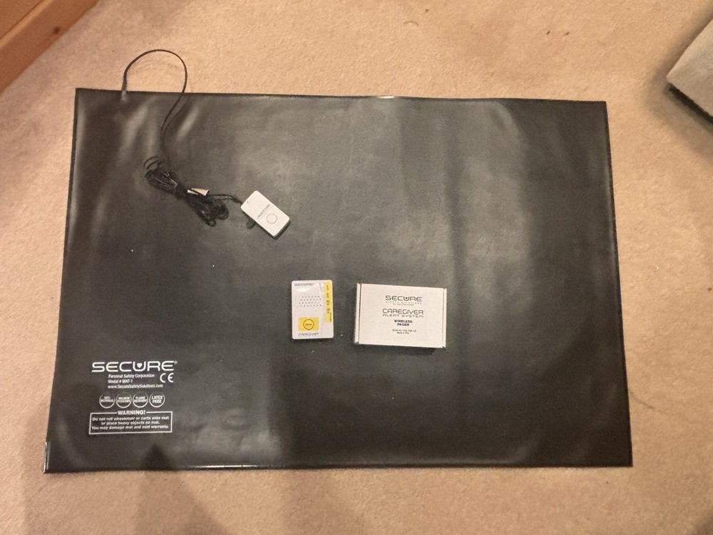 Secure® Floor Mat Bed Alarm System with Wireless Caregiver Pager