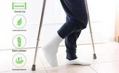 Ioryzek Extra Wide Diabetic Socks 2pairs Non Binding One Size, Black-2pairs