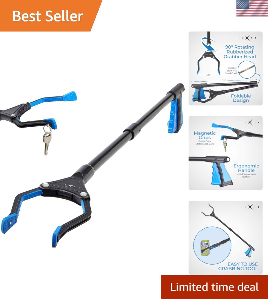 32” Steel Reacher Tool with Strong Grip and Magnetic Tip – Easy to Use