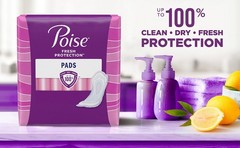 Poise Incontinence Pads Maximum Absorbency Leak Protection Long/Regular