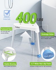 Space-Saving Triangular Shower Chair for Elderly and Disabled 400 lbs Adjusta…