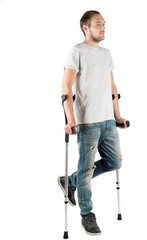 Pepe – Forearm Crutches for Adults (x2 Units, Open Cuff), Adult Crutches Adju…
