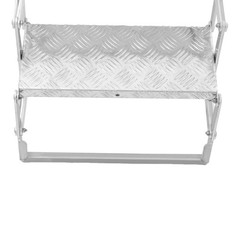 Aluminum Alloy Scissor Stairs Foldable Step Ladder 2 Steps Ladder for RV/Camper