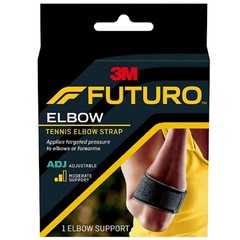 FUTURO Sport 45975 Tennis Elbow Strap Moderate Support Adjustable To Fit – Black