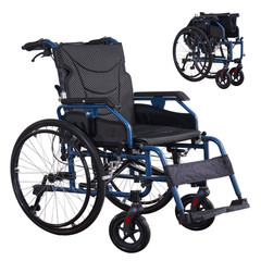 Aluminium Multi-functional Manual Wheelchair One-button Adjustable Handrail FDA