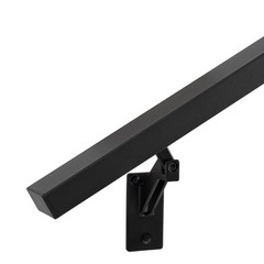 9FT Handrails Kit for Indoor Outdoor Stairs，Modern Aluminum 9 FT Matte Black