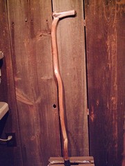walking stick cane Antler handle MAPLE wood shaft very stiff CUSTOM MADE IN USA