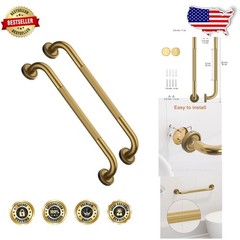 20 Inch Bronze Grab Bars | 2 Pack | Anti-Slip Grip | Elder Senior Safety