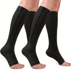 Copper Zipper Compression Socks Knee Support Compression Stockings 15-20mmHg US-