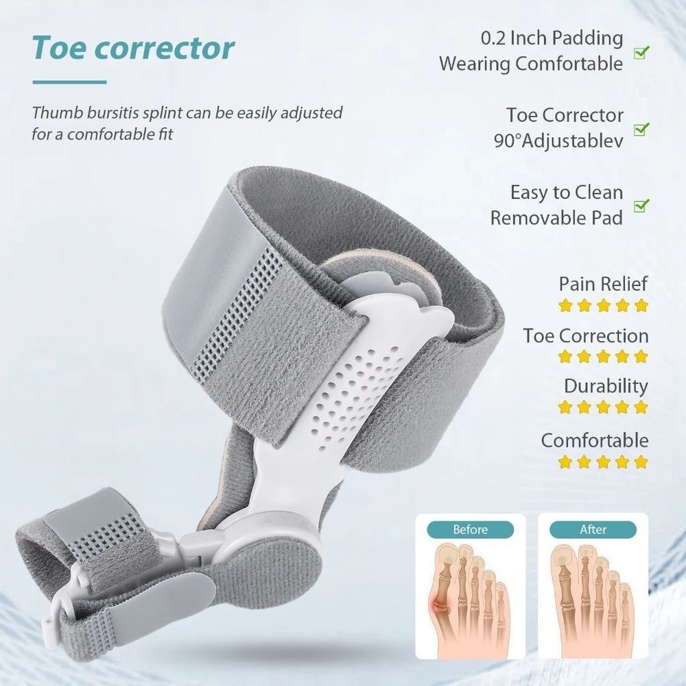 Toe Corrector Bunion Relief Brace Adjustable Hallux Valgus Pain Support Foot Car