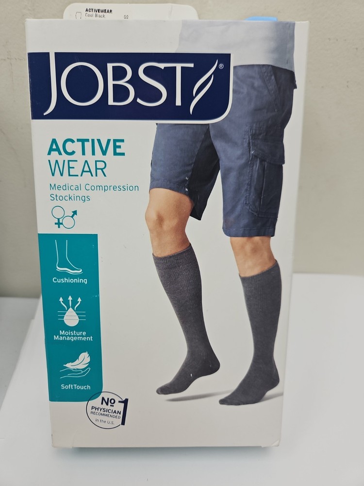 Jobst Acitve Wear Sock Black 15-20 mmHg LG