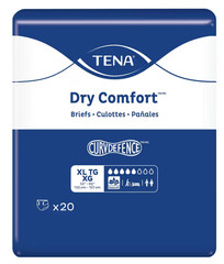 TWO 20pks TENA Dry Comfort Absorbency Incontinence Brief / XL (52-62 in) 26z