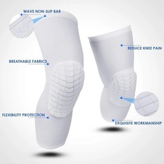 Basketball Knee Pads Protector Compression Sleeve Honeycomb Foam Brace Fitness