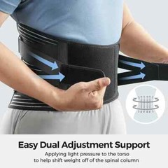 Adjustable Lower Back Brace Lumbar Support Waist Belt For Men Women Pain Relief